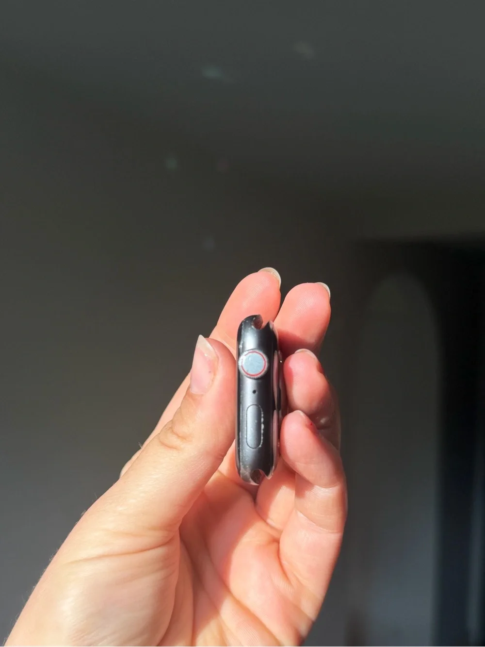 Apple Black Smartwatch with Navy Sport Band